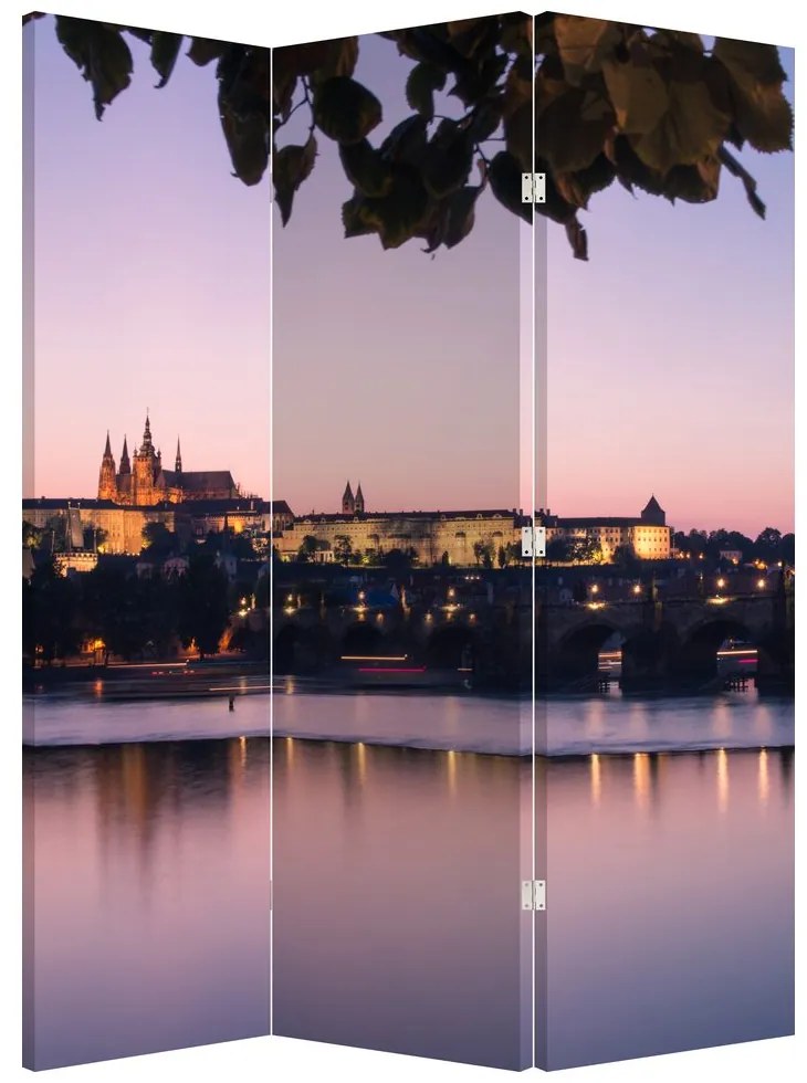 Paravan - Palatul din Praga și Vltava (126x170 cm)