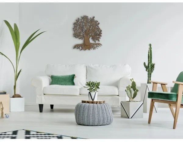 Li-Go 23673/DUB2 - Decorațiune LED de perete, LED/10W/5V, 20000 mAh, 45x55 cm, stejar + telecomandă