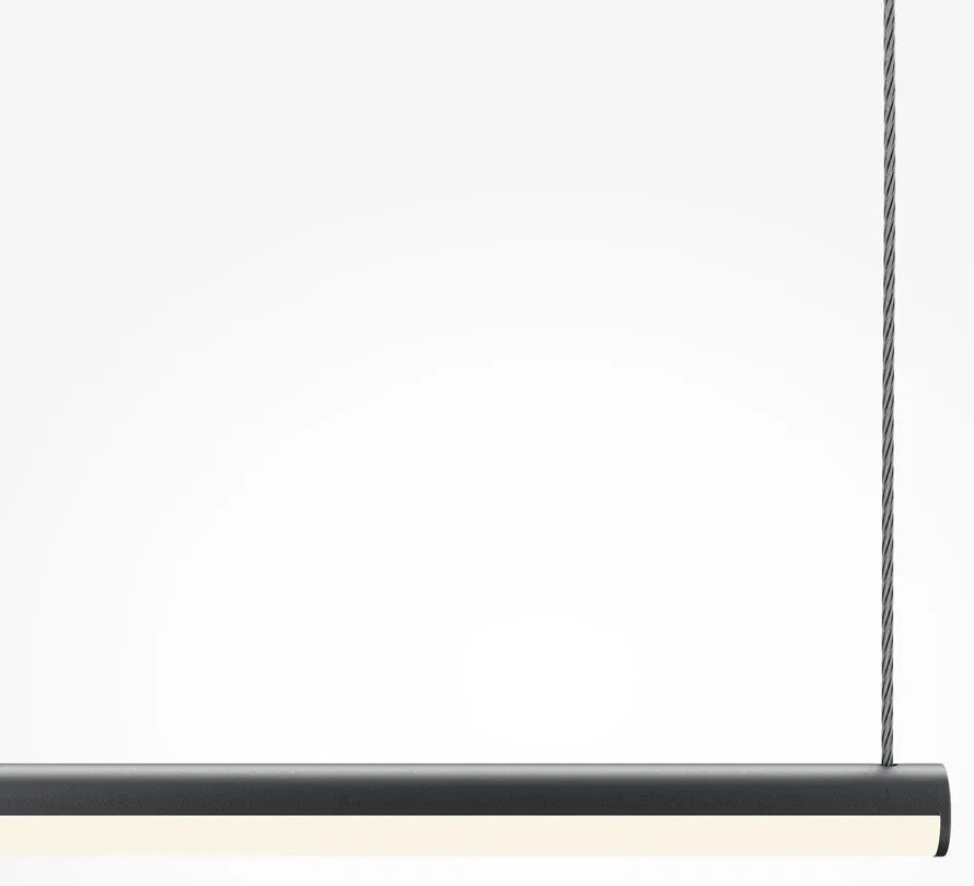 Lustra LED suspendata liniara stil minimalist Halo 80cm negru