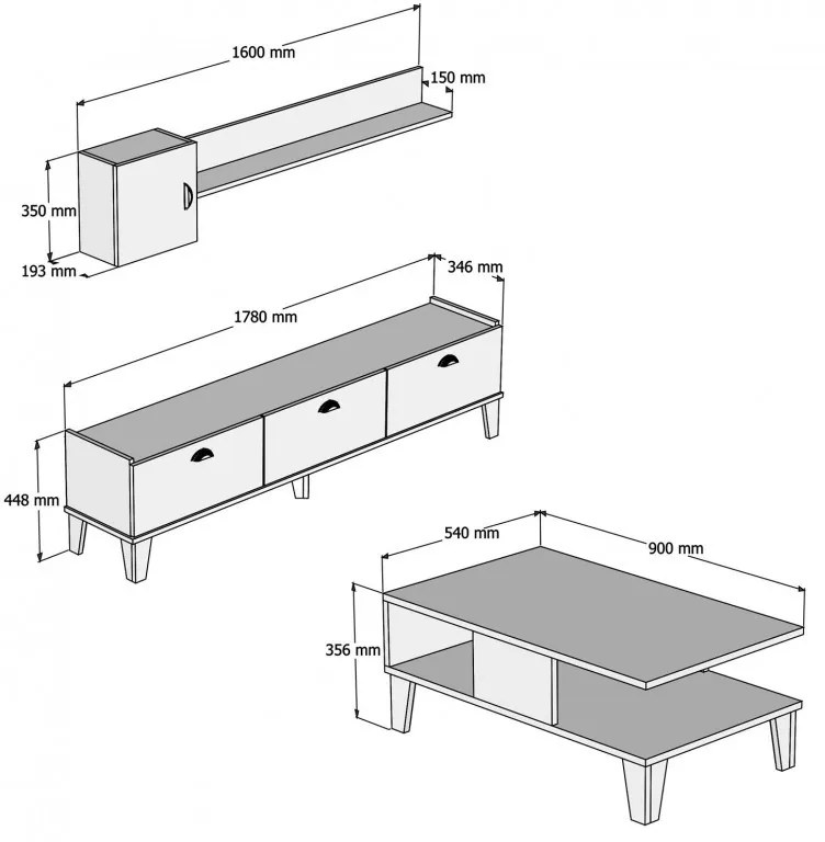 Set Comoda si Masuta de Cafea Sumer G5020
