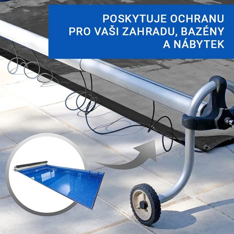 JAGO Prelata 650 g/m², plasă de aluminiu, gri, 4 x 7 m