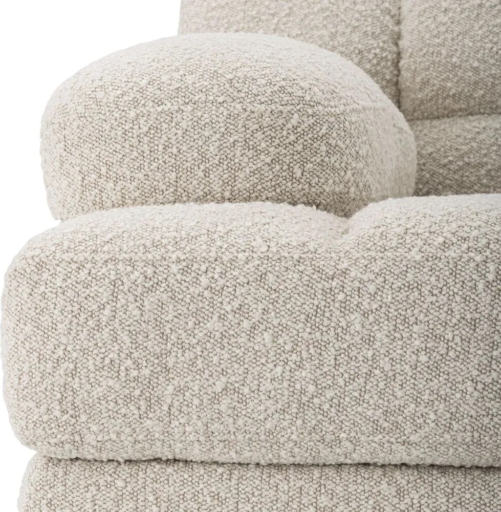 Canapea, Modul stanga design elegant LUX Dean left, boucle crem 115518 HZ