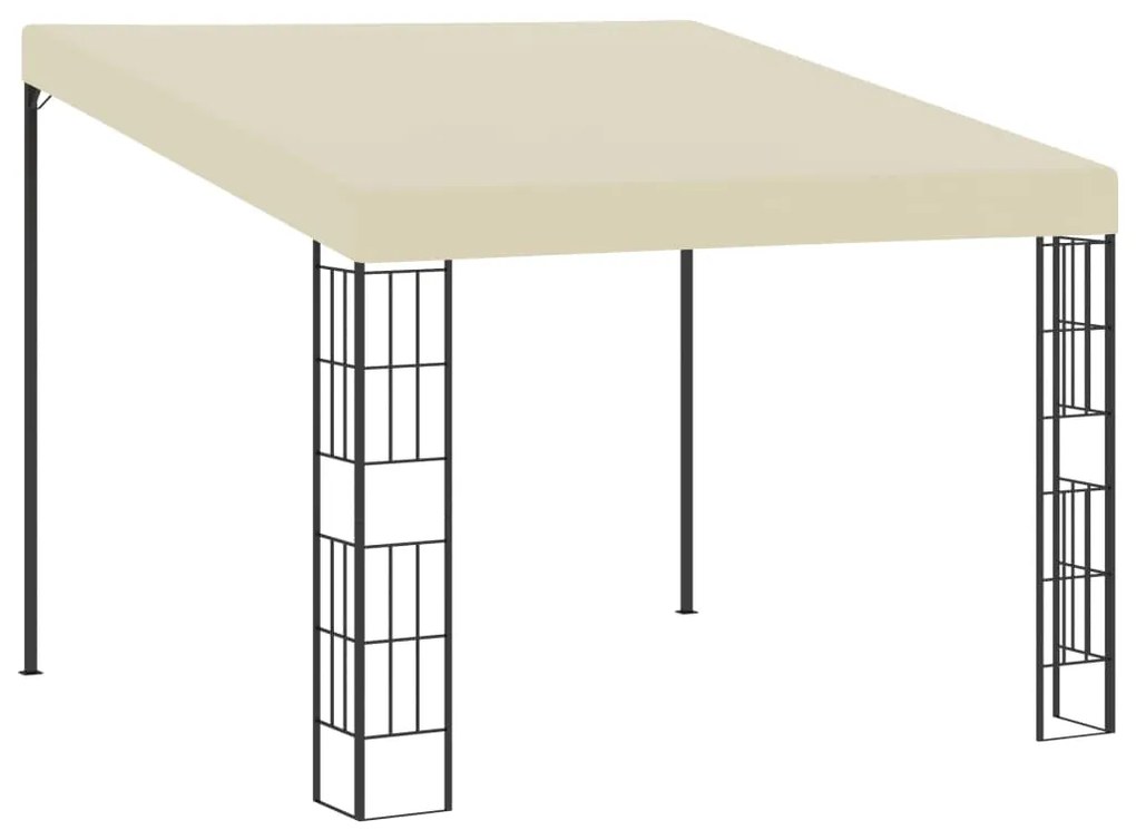 vidaXL Pavilion de perete, crem, 3 x 3 m, material textil