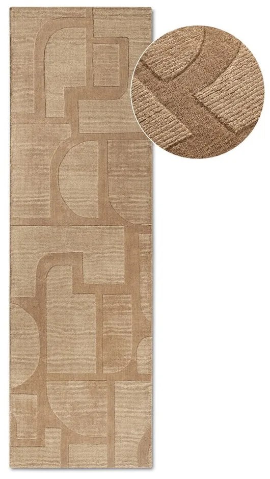 Covor tip traversă bej țesut manual din lână 80x250 cm Alexis – Villeroy&amp;Boch