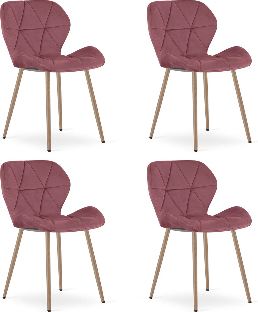 Scaun de masa MANGO VELVET, roz inchis