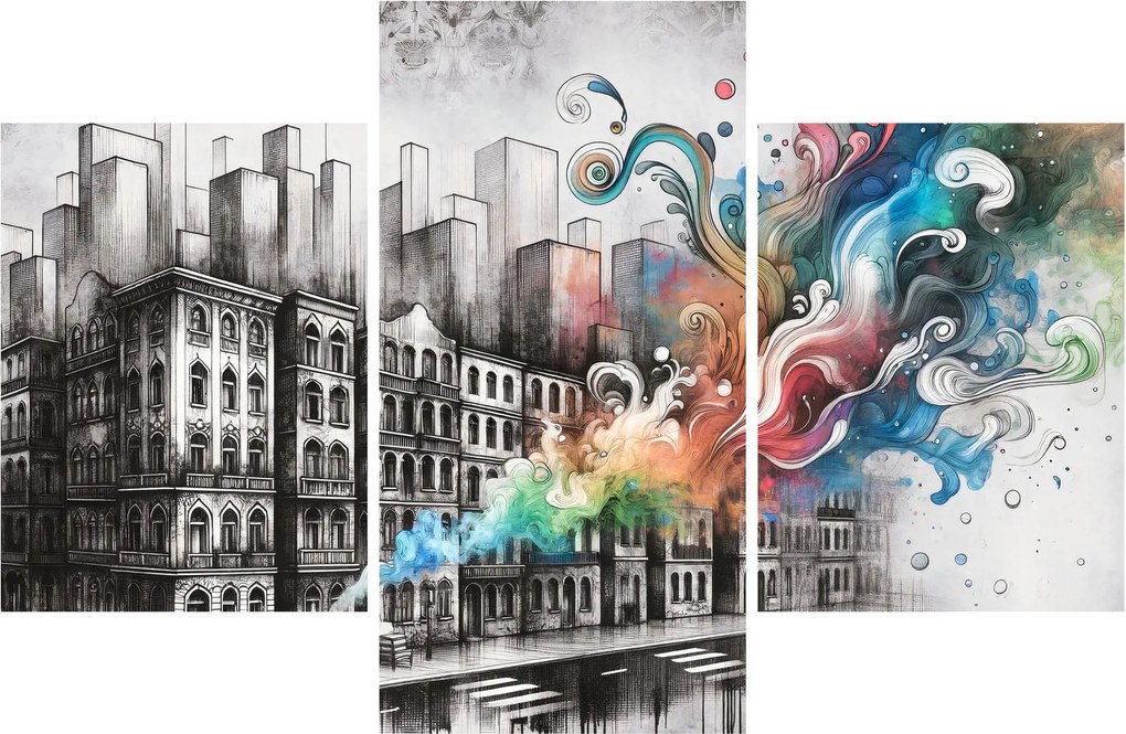 Tablou - Viața industrială (90x60 cm)