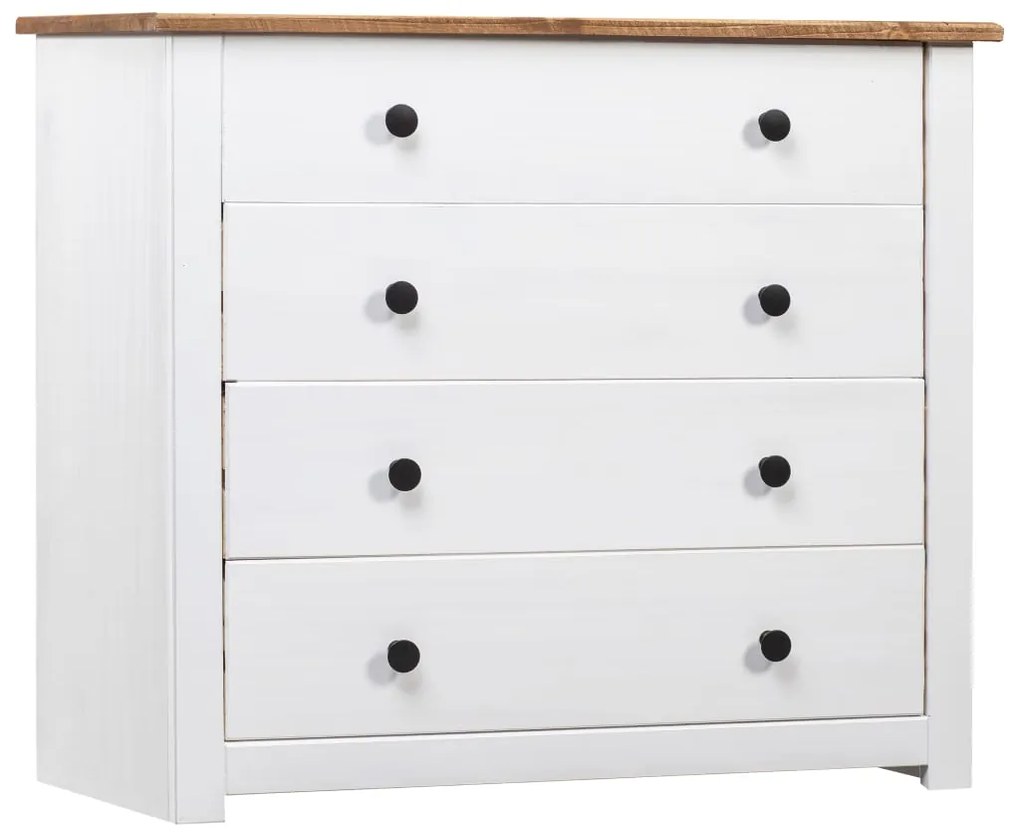282660 vidaXL Dulap lateral, alb, 80 x 40 x 73 cm, gama pin de Panama