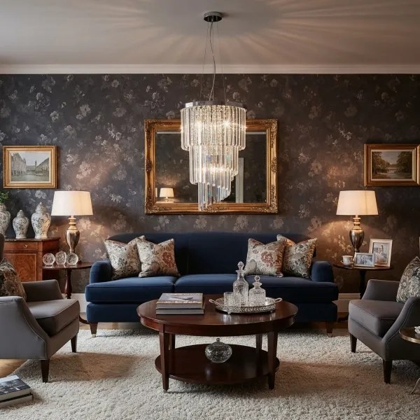 Lustră de cristal pe cablu Ideal Lux CARLTON 8xE14/40W/230V d. 40 cm crom lucios