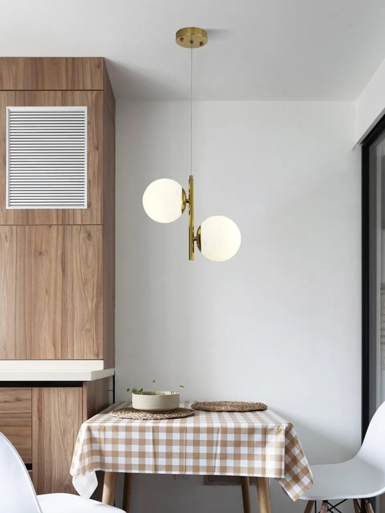 Lustra N6804-2 abajururi elegante, finisaj GOLD