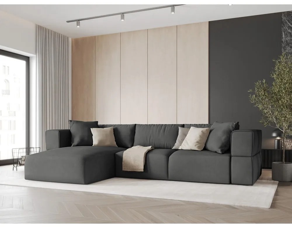 Colțar gri închis (cu colț pe partea stângă ) Esther – Milo Casa