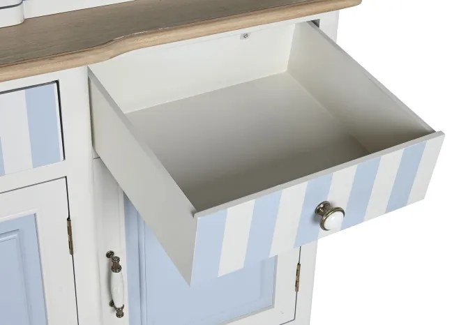 Vitrina, bleu, din lemn de paulownia, Charme