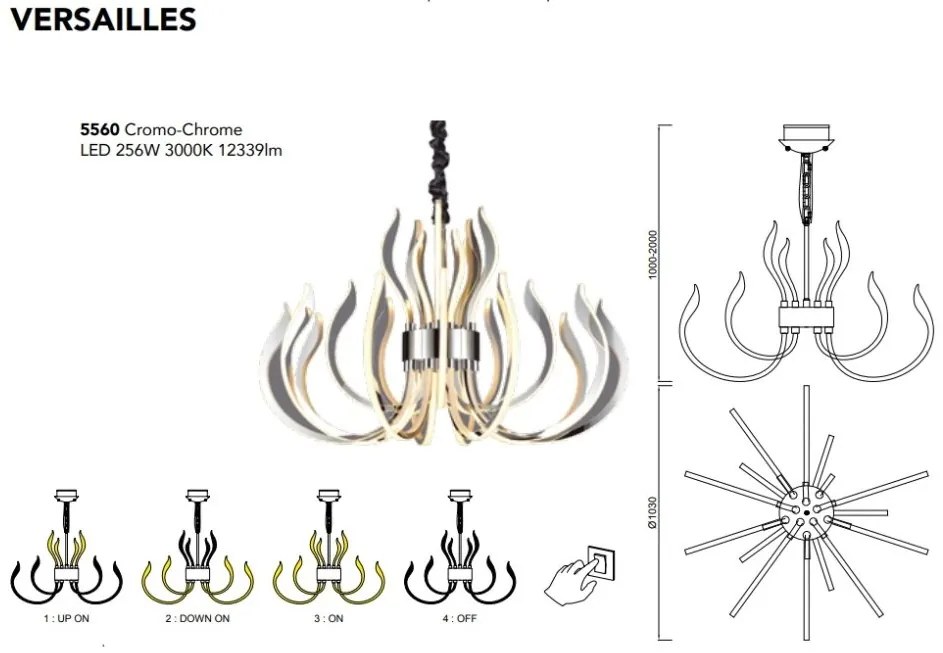 Lustra LED design modern VERSAILLES
