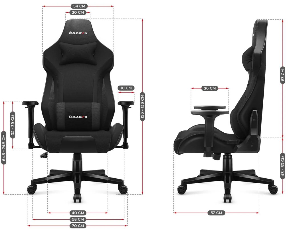 Fotoliu gaming Fusion 7.6 (negru). 1087491