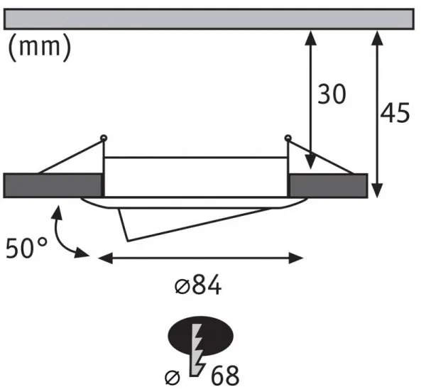 Paulmann 93080 - Set 3x LED 6W IP23, spoturi încastrate COIN, dimabile, 230V