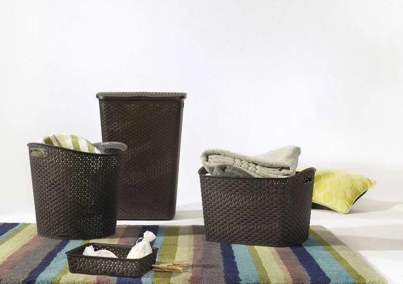 Coș de rufe murdare 55 l MY STYLE RATTAN, maro, CURVER