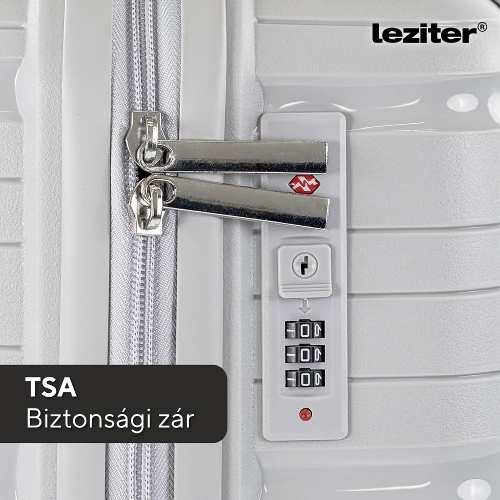 TraveLux Voyager II gurulós bőrönd szett szürke