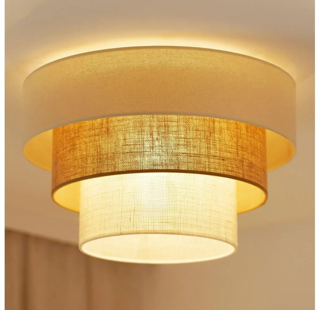 Brilagi Plafonier DENVER LUNETA 1xE27/15W/230V pr.45 bej/ maro/ crem