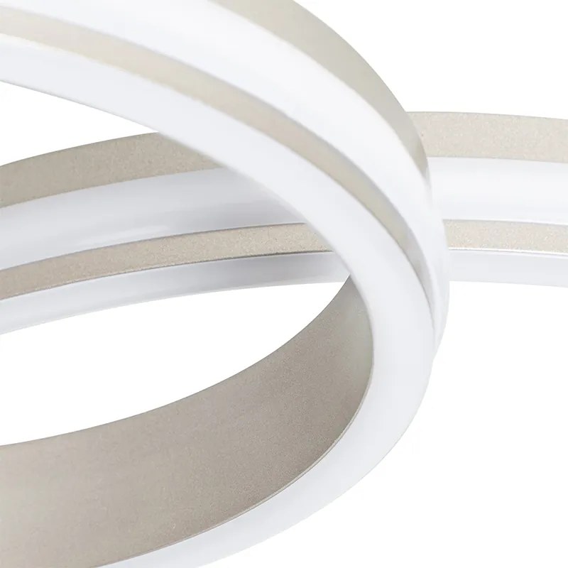 Plafoniera din oțel cu LED inclus, cu dimmer pe 3 trepte, 4 lumini - Navara