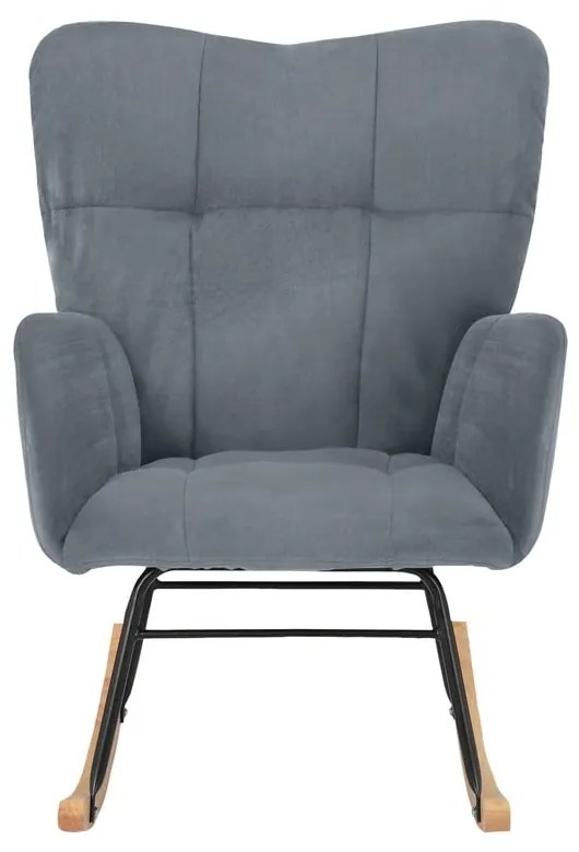 Fotoliu gri balansoar cu tapițerie din catifea Elza – Støraa