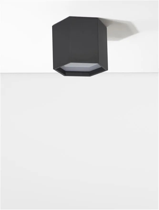 Plafoniera LED design minimal SAMBA neagra