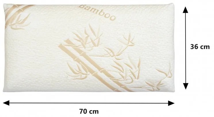 JAKS Pernă ortopedică termoplastică din bambus cu memorie 70 x 36 cm