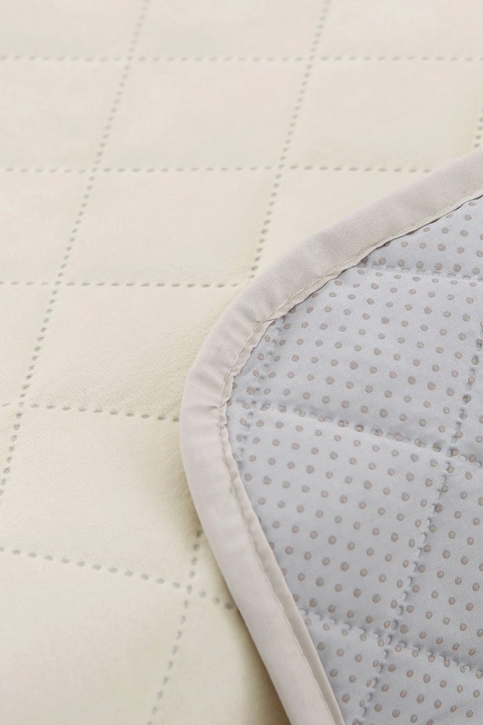 Husă de catifea pentru canapea cu două locuri Velvet gri închis bej 110x50 cm