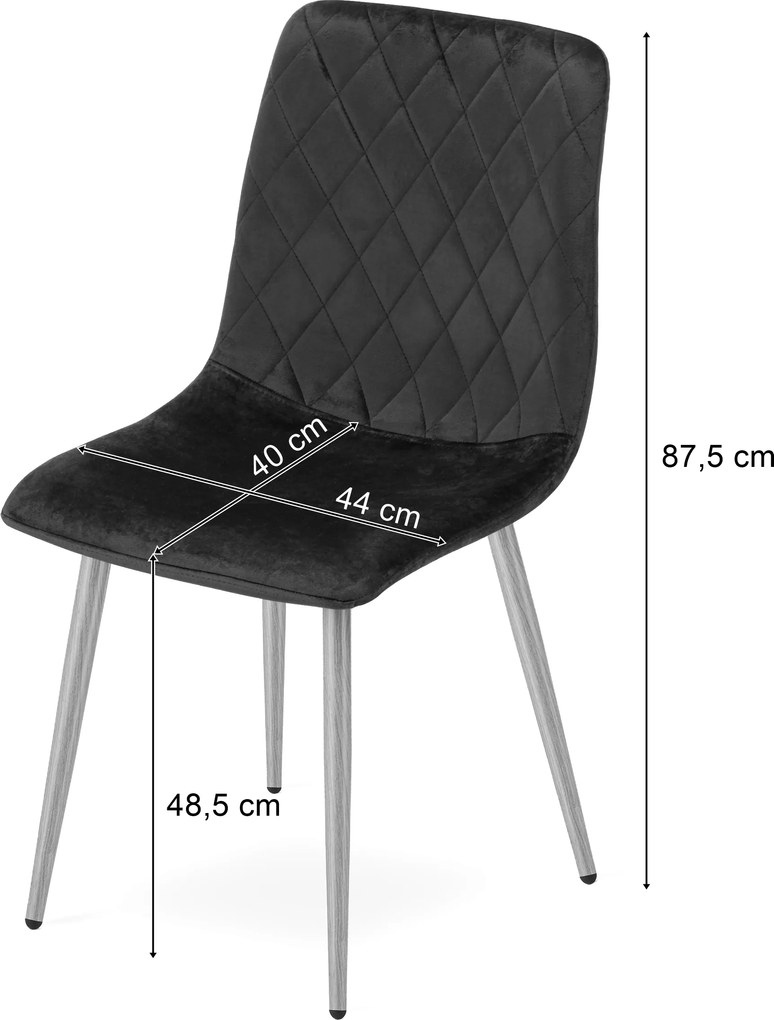 Scaun de catifea maro TURIN