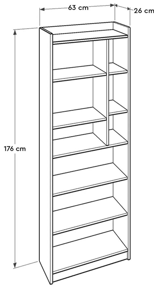 Raft Madobo 1 (stejar sonoma + alb) . 1092964