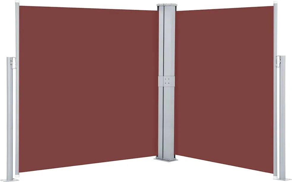 vidaXL Copertină laterală retractabilă, maro, 140 x 600 cm