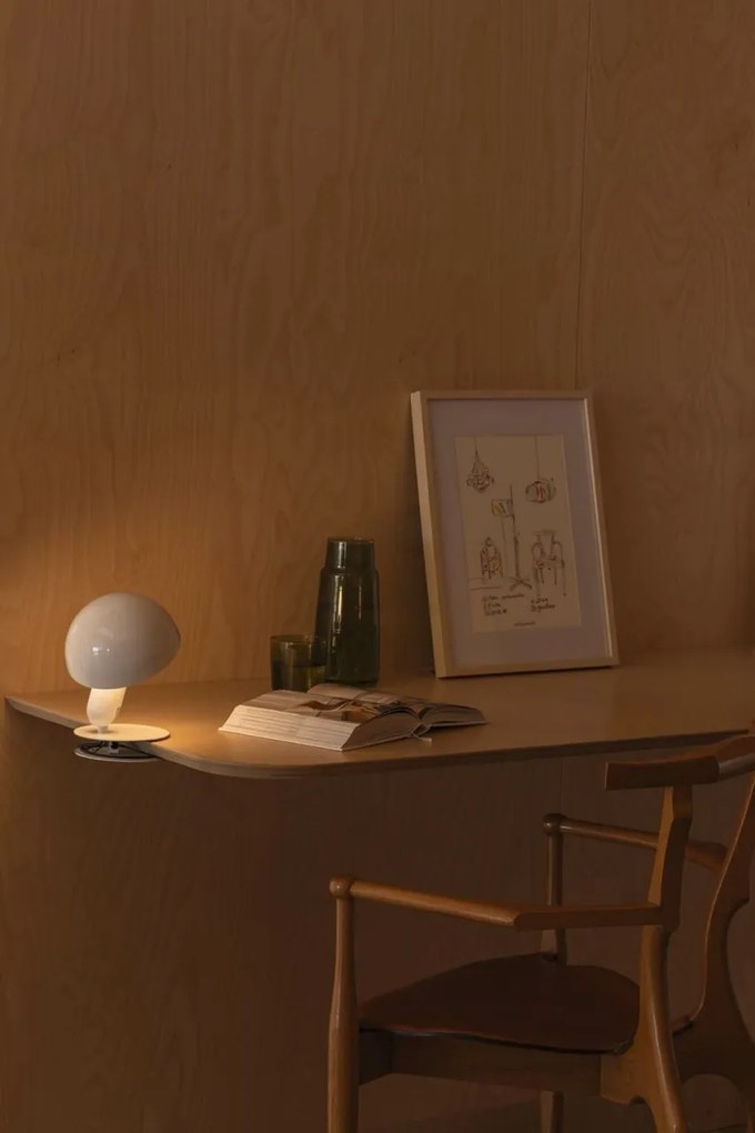 Veioza/Lampa de masa cu clips BELA alba