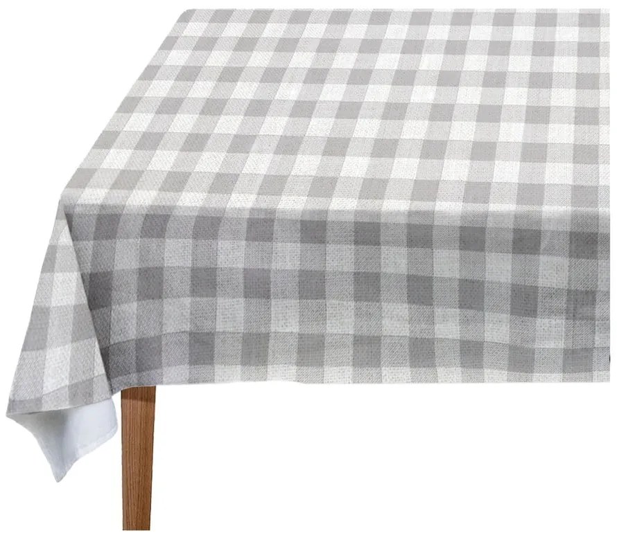 Față de masă Really Nice Things Grey Vichy, 140 x 200 cm
