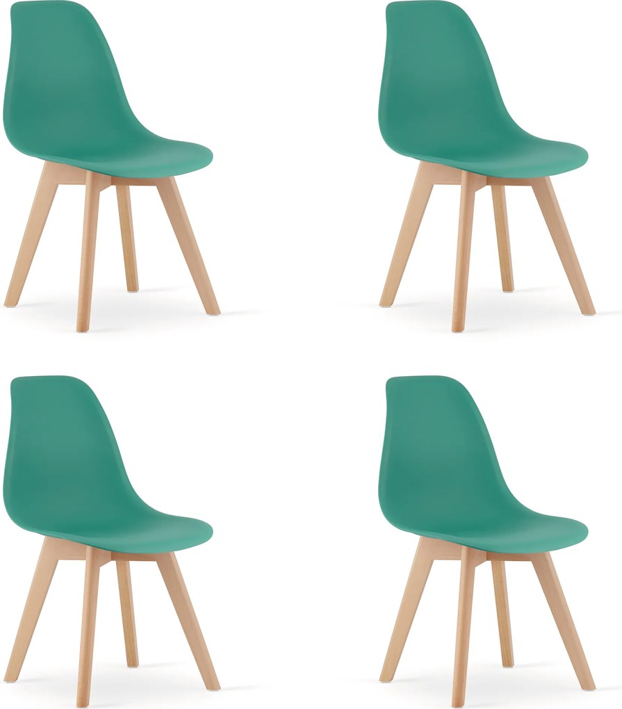 OFERTA Scaun verde KITO cu picioare din fag II. calitate