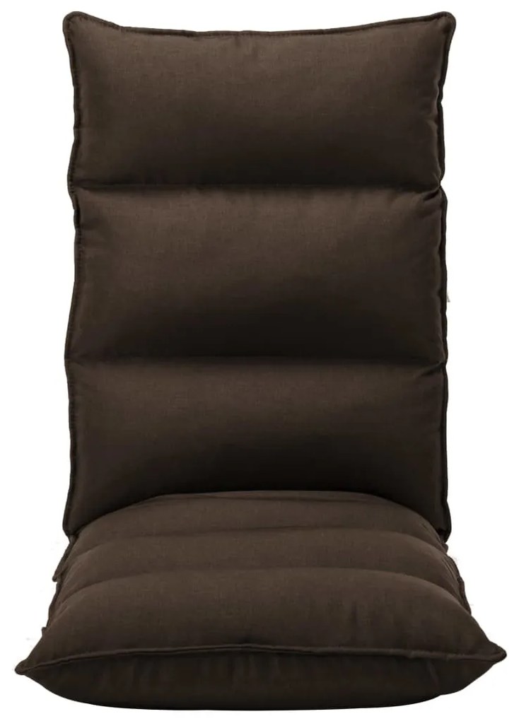 325238 vidaXL Scaun de podea pliabil, maro, material textil