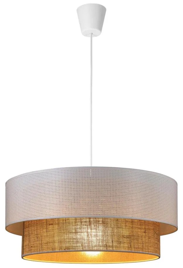 Pendul pe cablu BORHO 1xE27/60W/230V alb/iută