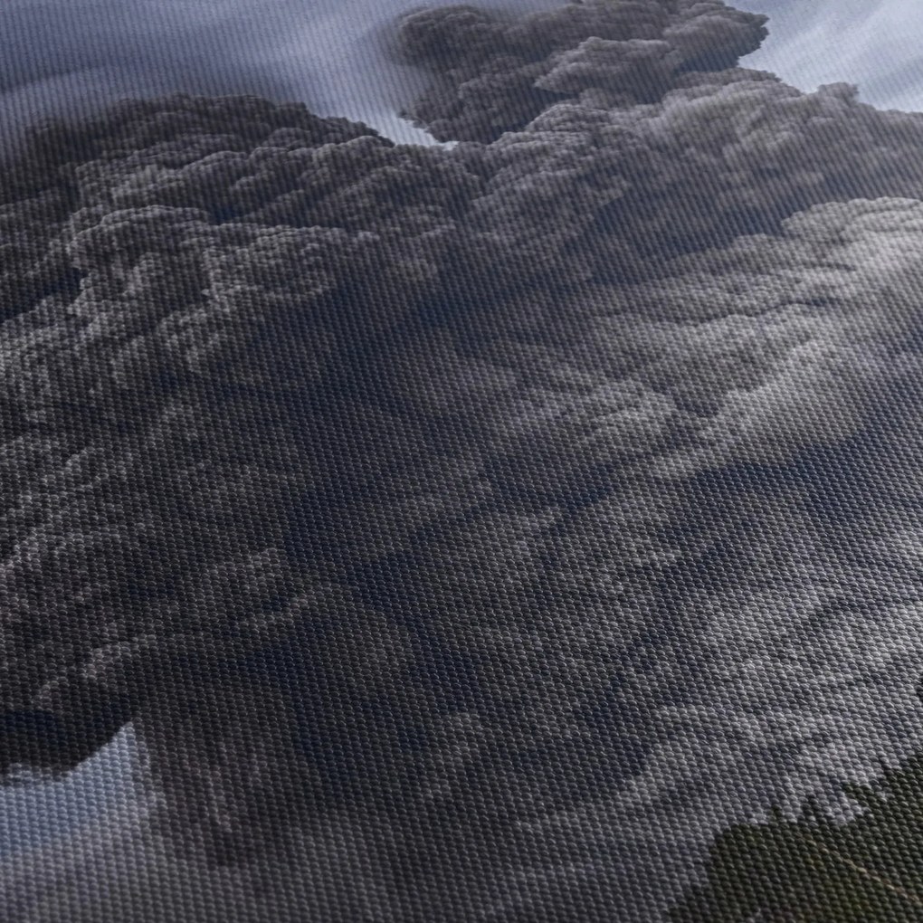 Tablou - Erupție vulcanică (cu ceas) (90x30 cm)