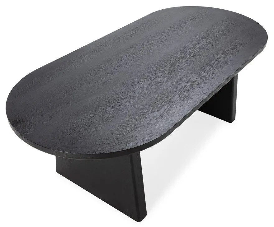 Masă de dining cu aspect de lemn de frasin 100x200 cm Blair – MOME