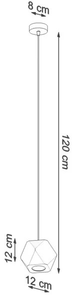 Lustră pe cablu WOODY 1xGU10/40W/230V Sollux SL.1011