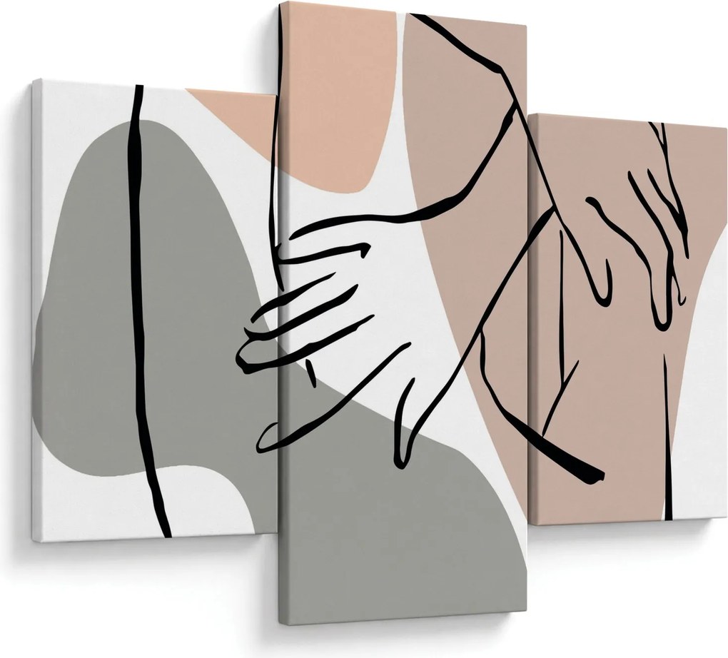 Tablou - Femeie corp linie de artă N⁰2 (90x60 cm)