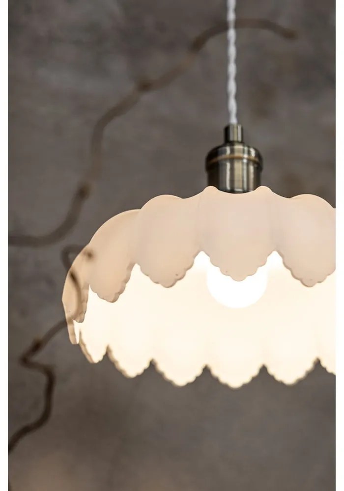 Lustră albă/alămie cu abajur din sticlă ø 25,5 cm Kurage – Markslöjd