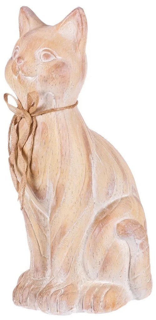 Statuie decorativă de grădină Pisică, ceramică MgO, 25 x 22 x 46 cm