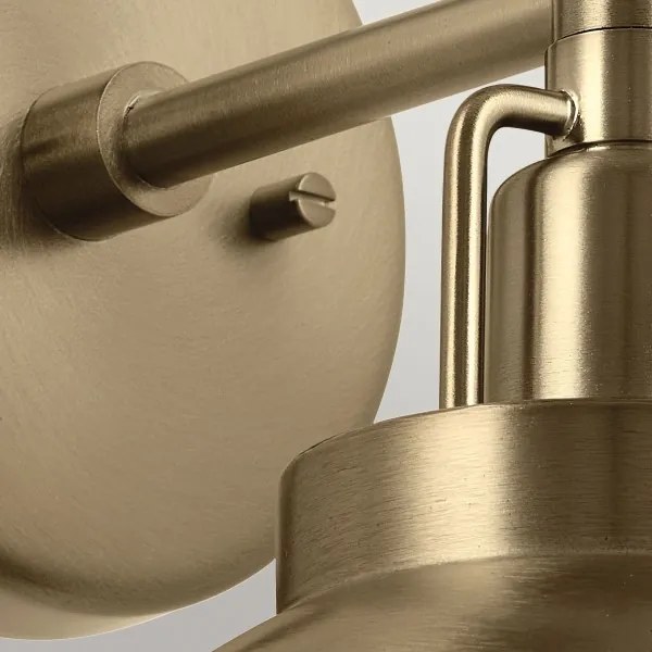 Lampă de perete Kichler KL-NIVA-1W-1P-CPZ NIVA 1xE27/40W/230V alamă