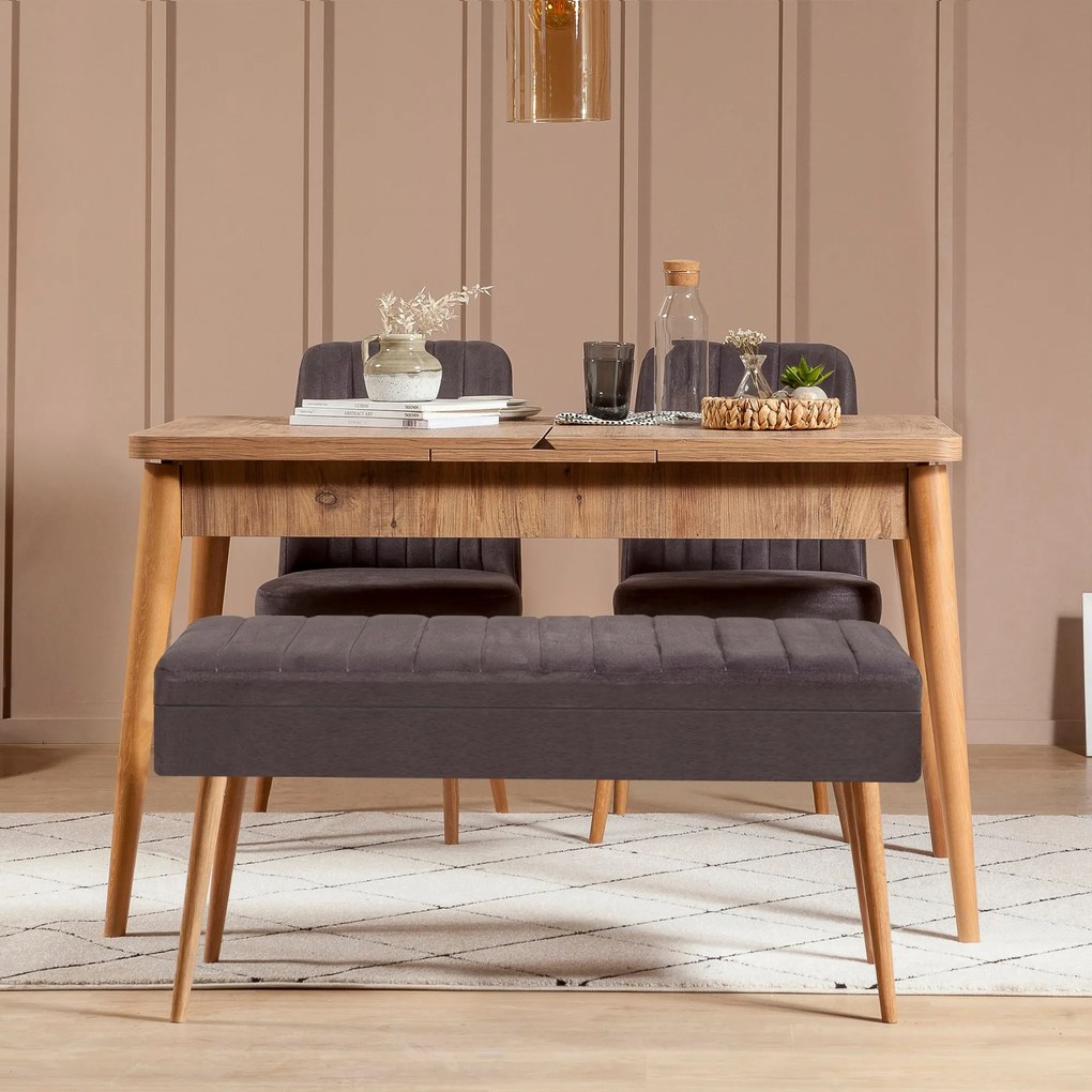 Set mobilier sufragerie Vlasta 1 (pin atlantic + antracit) (pentru 4 persoane). 1073061