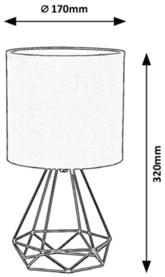 Lampă de masă E14/40W/230V neagră Rabalux
