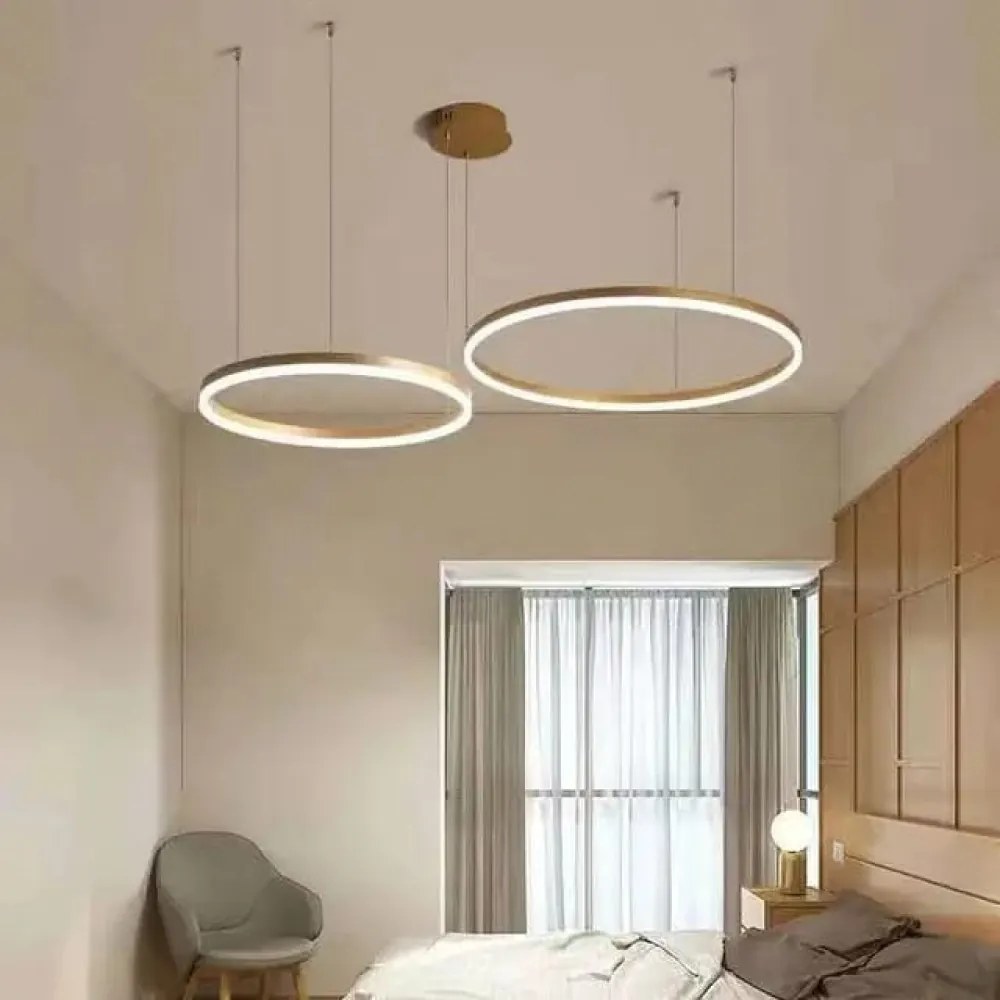 Lustra LED Cu Telecomanda, Elit's, ORO Lux 2, Gold 120w