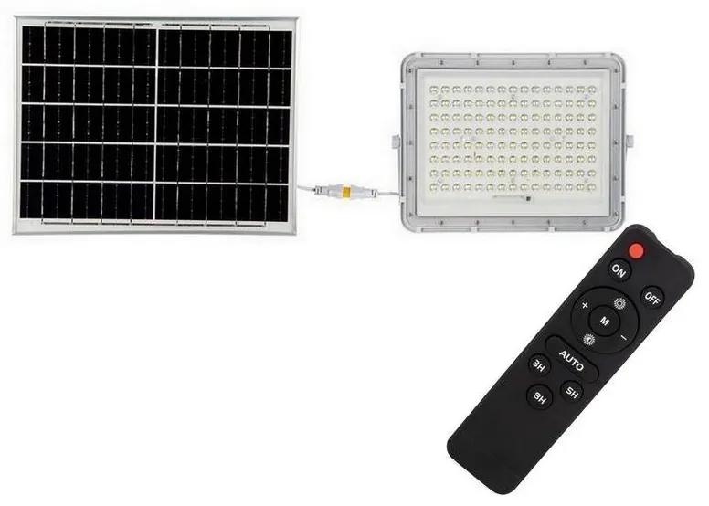 Proiector LED solar de exterior LED/20W/3,2V 6400K alb + telecomandă