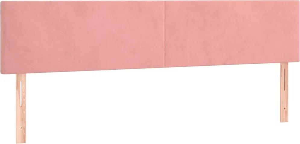 vidaXL Tăblii de pat, roz, 160x5x78/88 cm, catifea