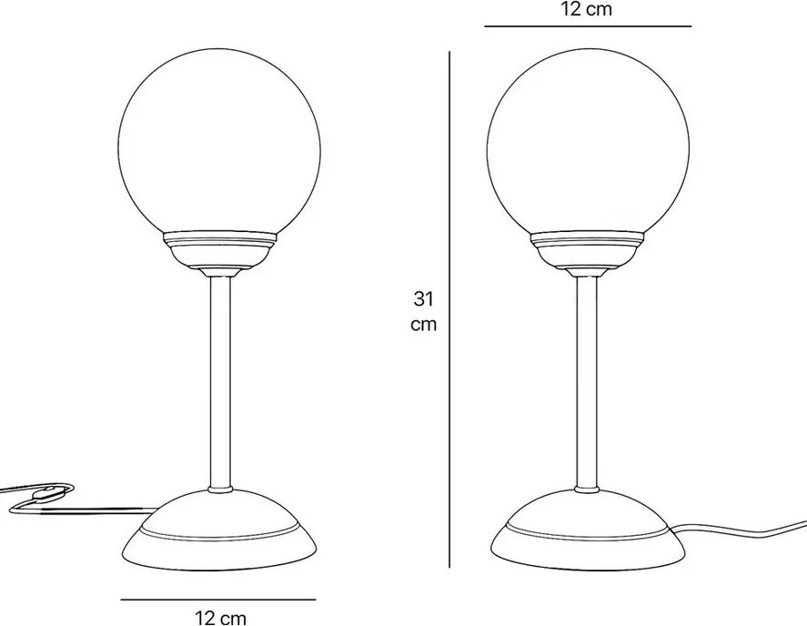 Lampa de masa din alama stil modern Art Deco Incanto