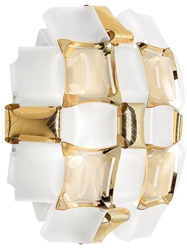 Aplica perete design modern geometric Mida White-Gold