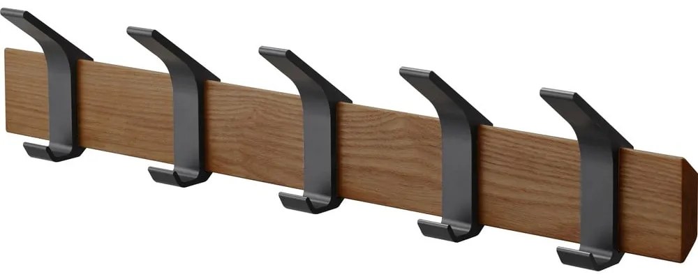 Cuier de perete negru/în culoare naturală din lemn masiv de frasin Rin Oscuro – YAMAZAKI