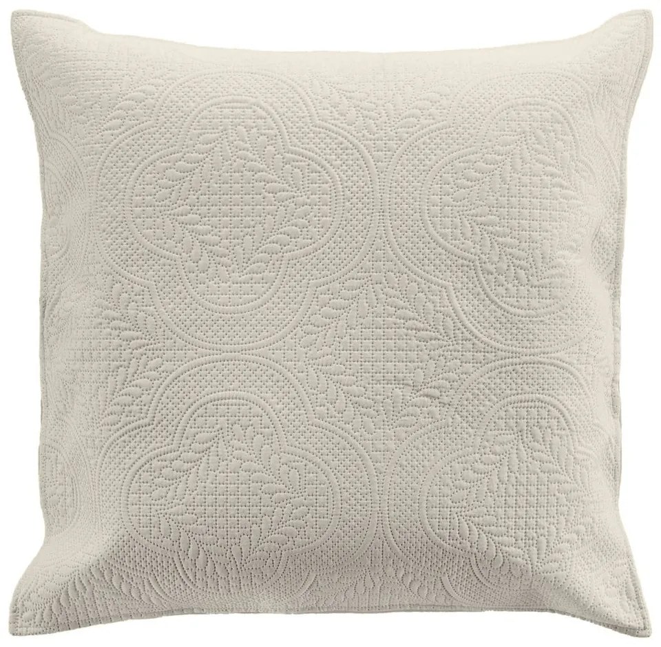 Set cuvertură și față de pernă crem din microfibră 240x260 cm Romane – douceur d'intérieur